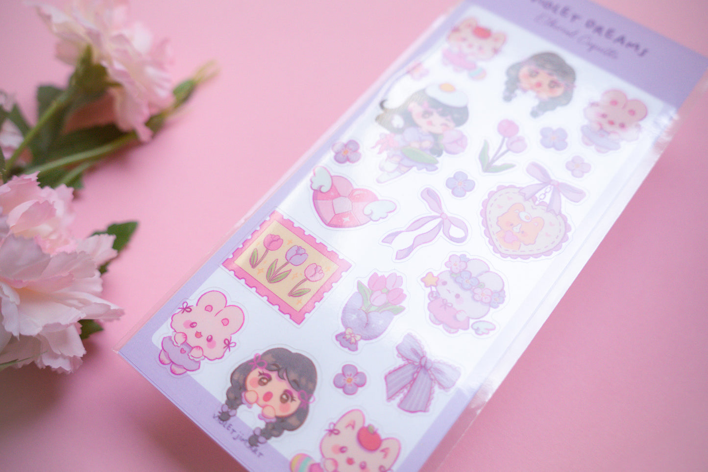 Violet Dreams Sticker Sheet 'Ethereal Coquette Collection'