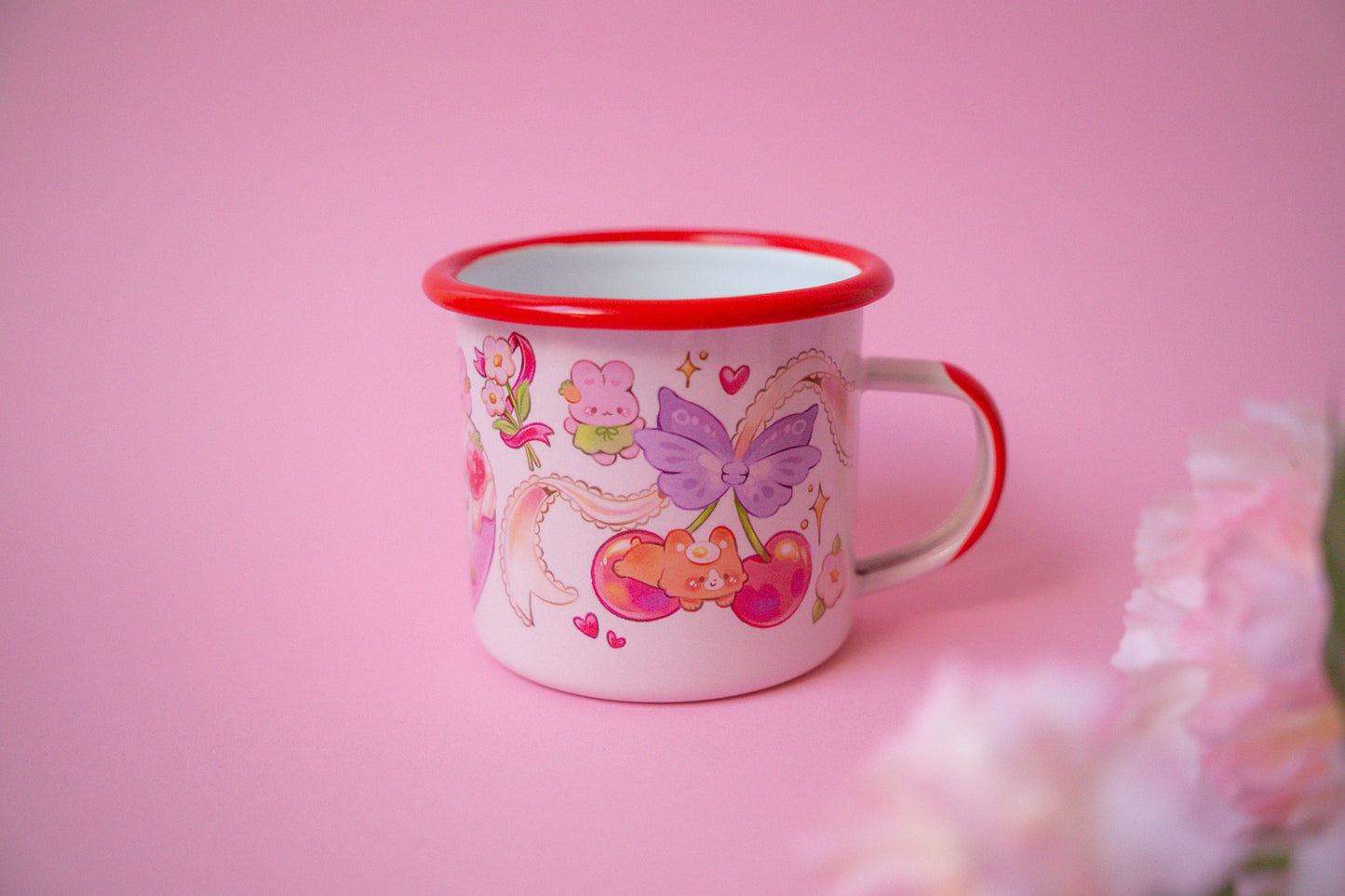 Enamel Mug 'Ethereal Coquette'