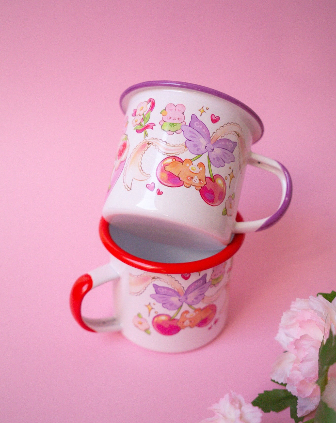 Enamel Mug 'Ethereal Coquette'