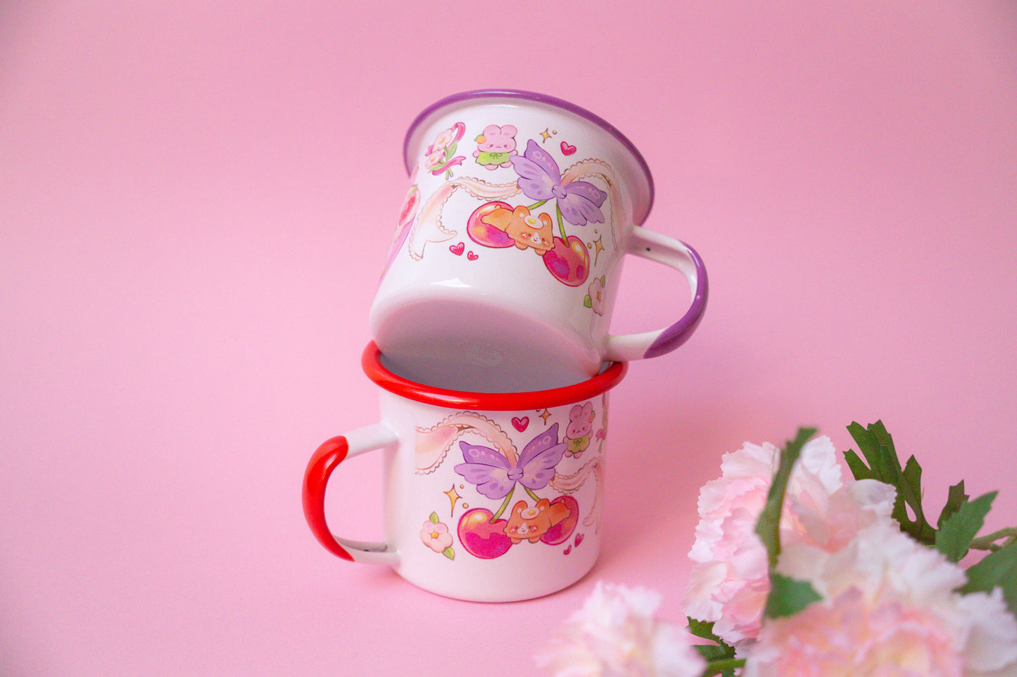 Enamel Mug 'Ethereal Coquette'