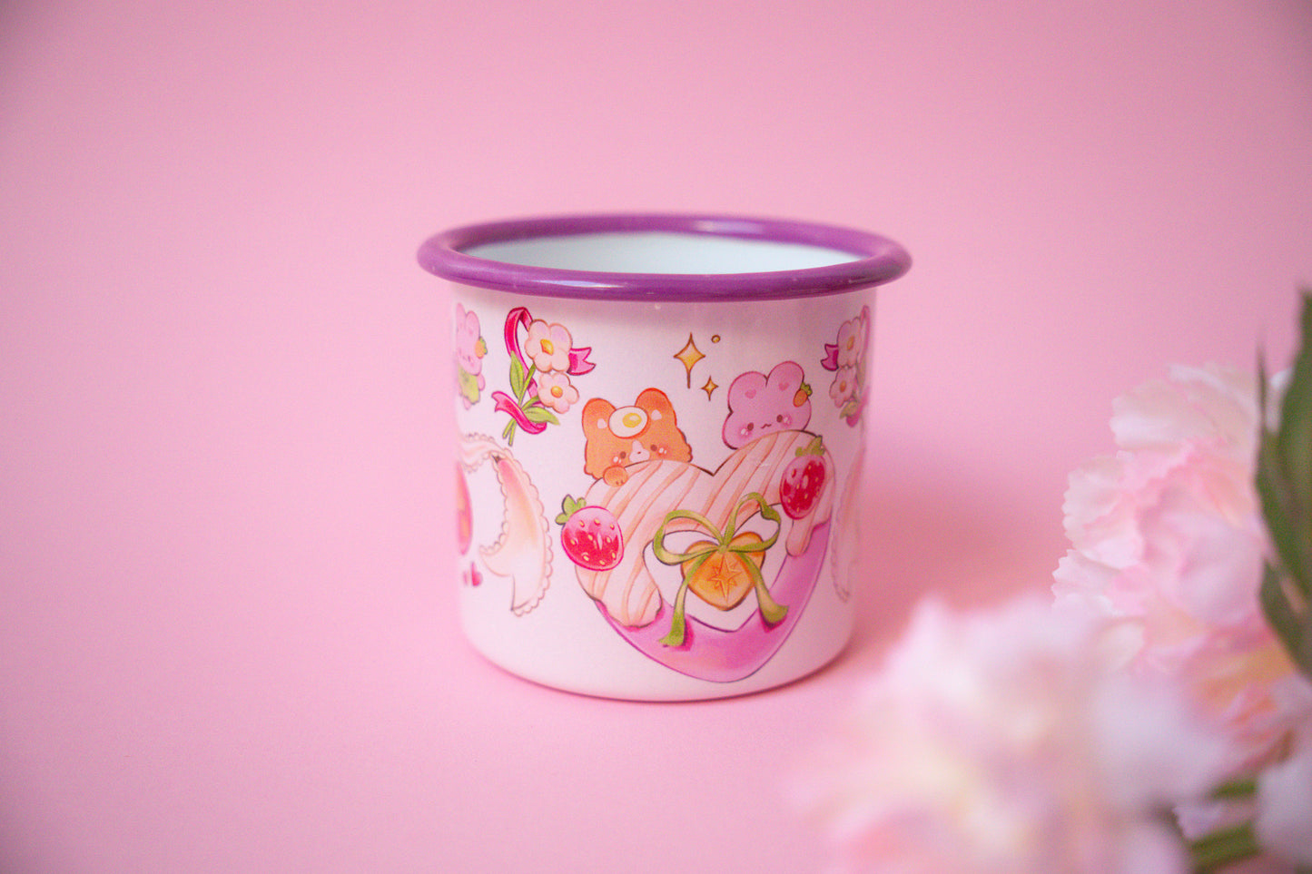 Enamel Mug 'Ethereal Coquette'