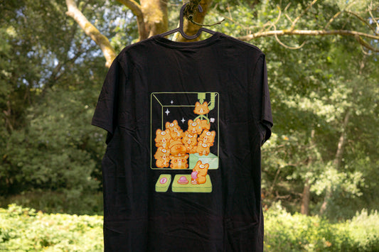Corgi Claw Game Machine T-shirt - Black