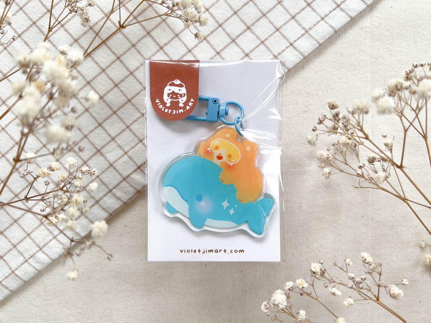 Mochi & Whale Floatie Acrylic Keychain