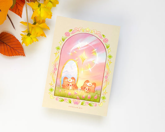 Mochi's Magic Reflection Art Print