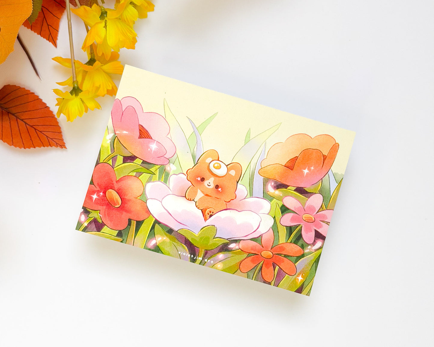 Soft Flower Bed Art Print
