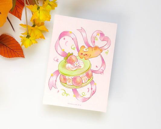 Birthday Macaron Art Print