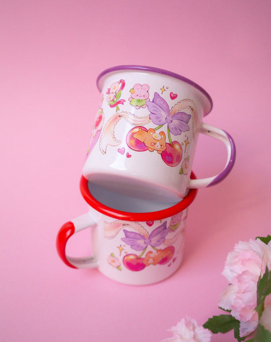 Enamel Mug 'Ethereal Coquette'
