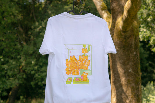 Corgi Claw Game Machine T-shirt - White