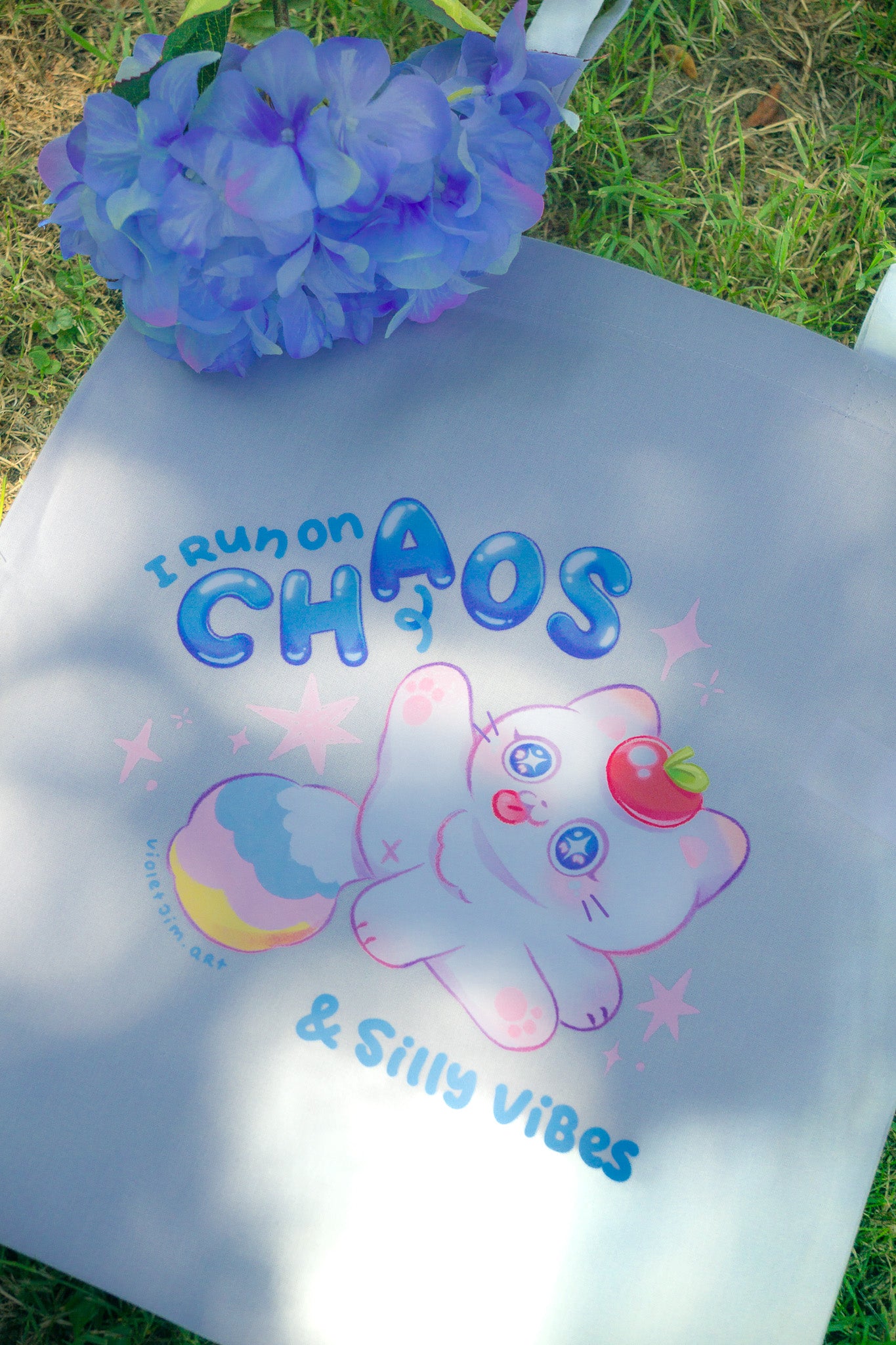 I Run On Chaos & Silly Vibes Tote Bag