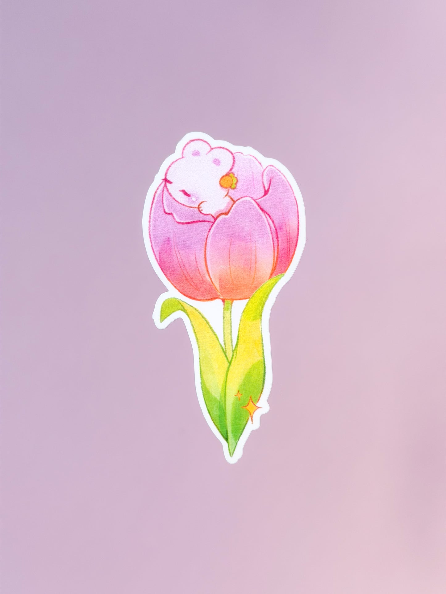 Spring Floral Bonbon Die Cut Sticker