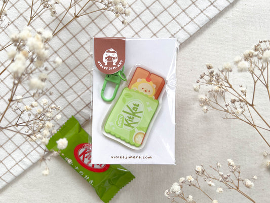 kitkat acrylic keychain with bear 