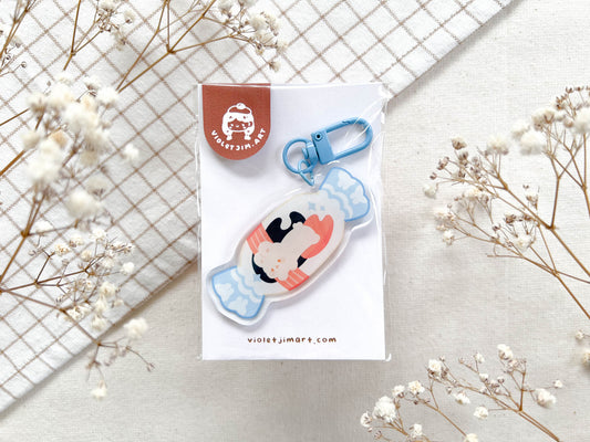 Bonbon White Rabbit Candy Acrylic Keychain