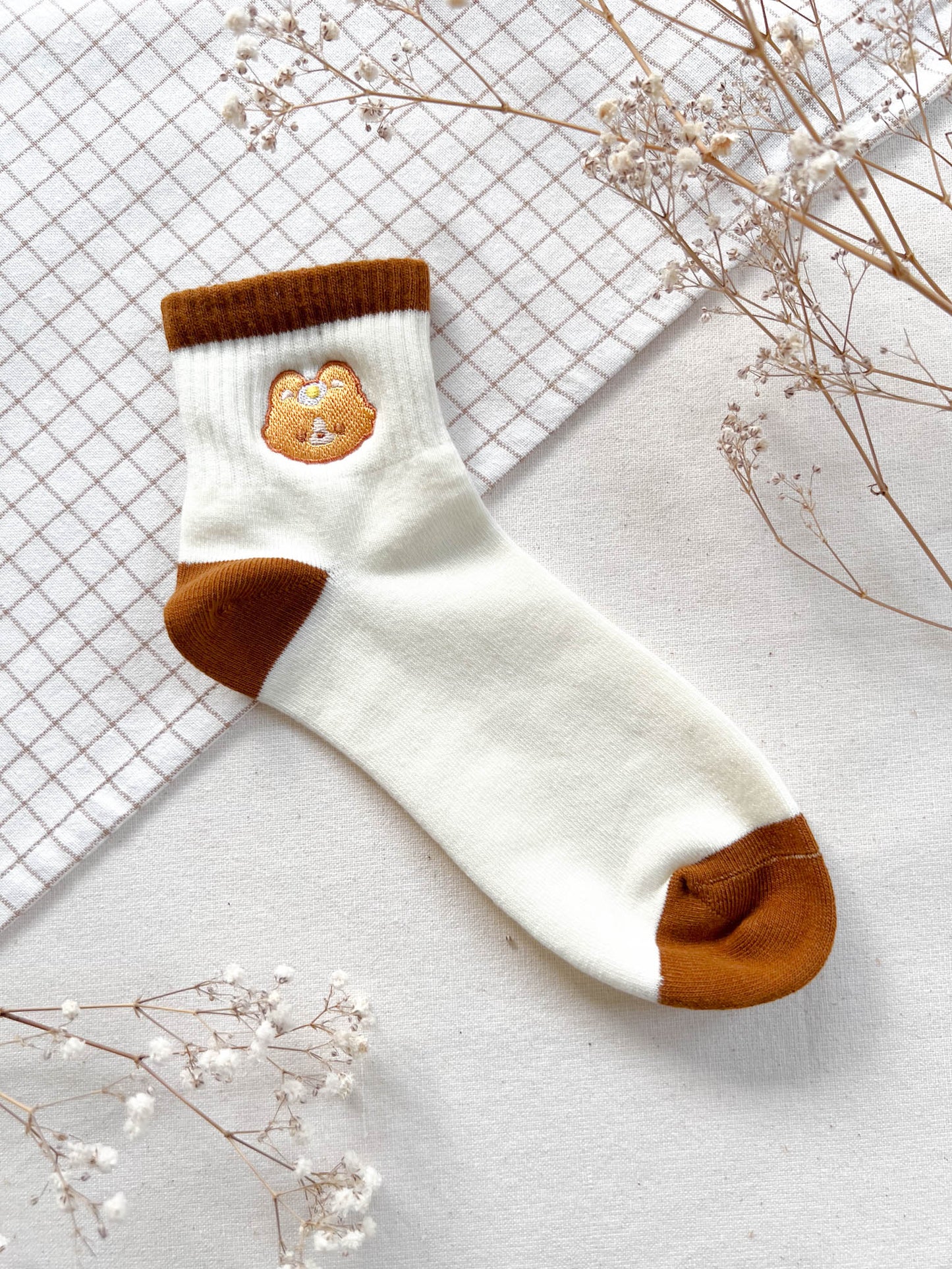 Embroidered Mochi Socks