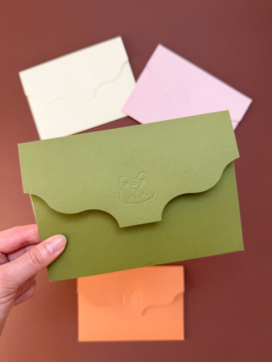 Luxury Thick Wavy Envelopes with Mochi Embossing (Set of 4)