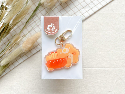 Mochi Hotdog Acrylic Keychain