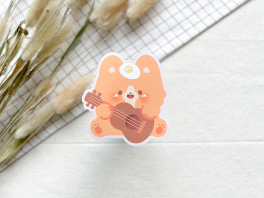 Mochi Ukulele Die Cut Sticker