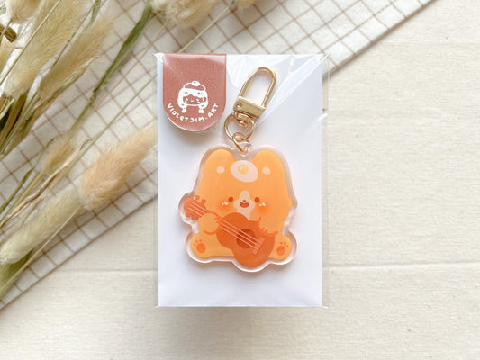 Mochi Ukulele Acrylic Keychain